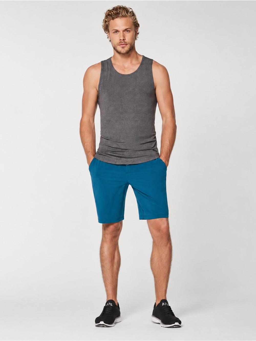 (S) Lululemon Pace Breaker 9" Short Lined Teal Blue Small Gym Athletic Workout